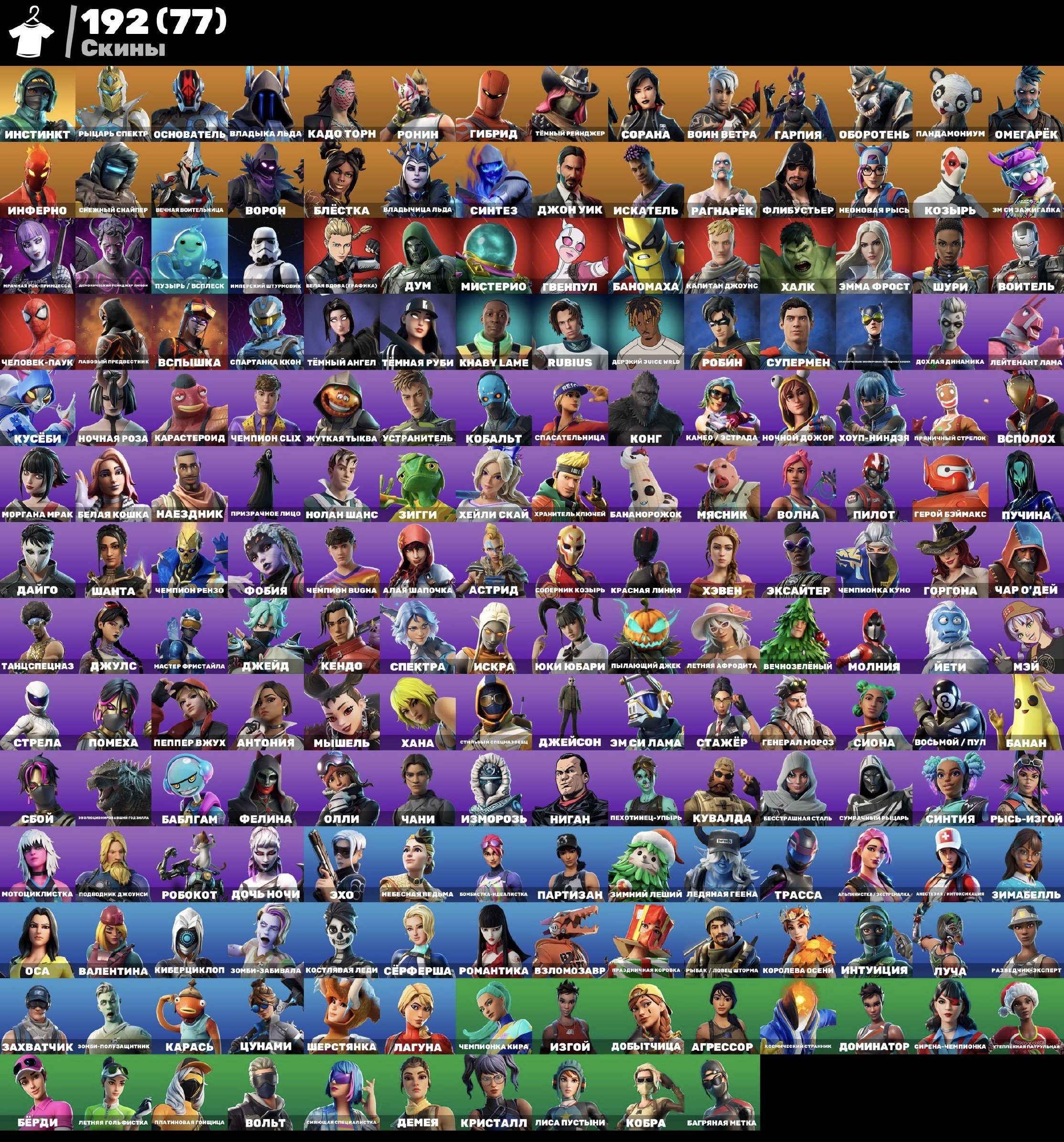 sell fortnite account 40.000pr now ( 50k pr on peak ) + 8600$ earnings / 14 events ready, Sale, skins 192