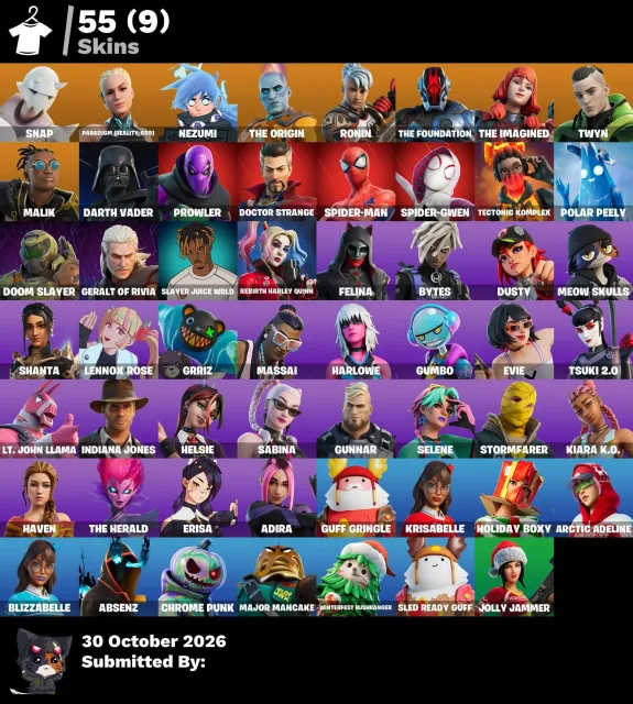 【✅】⁕【 WARRANTY 】🔴55 SKINS🔴400VB🔴Snap 🔴 Paradigm (Reality-659) 🔴 Nezumi 🔴 The Origin 🔴 Ronin🔴, Sale, skins 55
