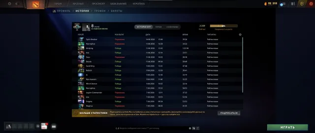 💖ACCOUNT 2259 MMR💖9000+ RANKINGS💖LIFETIME WARRANTY💖, Sale, 2259 MMR, 9490 Behavior score, 9490 вежливости, 324 games, 376 hours