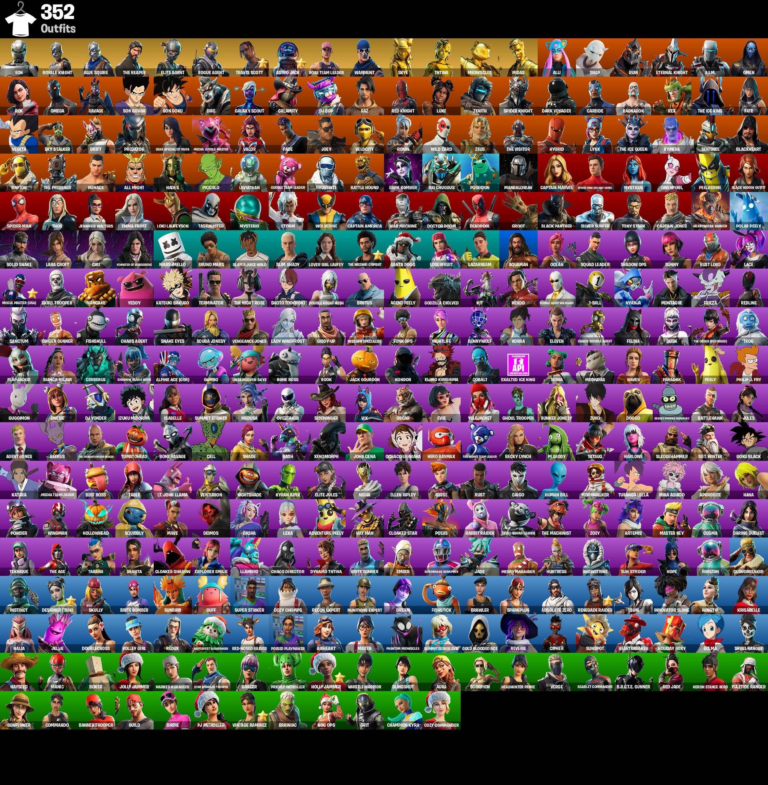 [PC/NS/XBOX/PSN] 352 SKINS | Eon | Royale Knight | Blue Squire | The Reaper | Elite Agent, Sale, skins 352