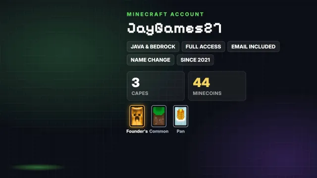 🦸 Cloaks (3): Founder's, Common, Pan ✅ Java & Bedrock & full access, Sale, All account data