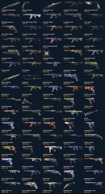 VA4614 EU EU | 110 скинов | Ascendant 2 | Kogitsune + Champions 2025 Butterfly Knife, Продажа, Расцвет 2, Агентов: 24, Скинов: 110