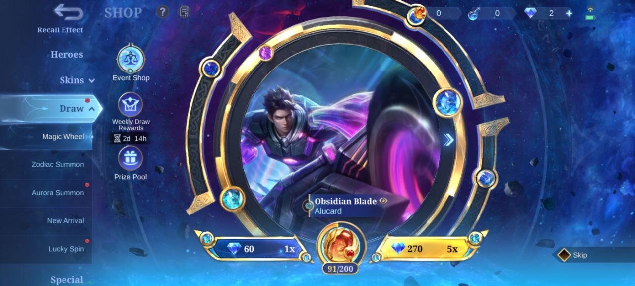 KOF Chou Karina kishin Lancelot Star Hayabusa 18 deluxe zodiac oddett Stun Selena, Sale, Rank: Mythical Immortal, Level: 35, Winrate: 62%, Heroes: 77, Skins: 142