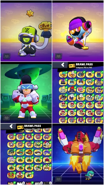 66k, 36-11 power, 300+ skins, bought 5 brawl pass-1 pro pass, 66000 trophies, 106 brawlers
