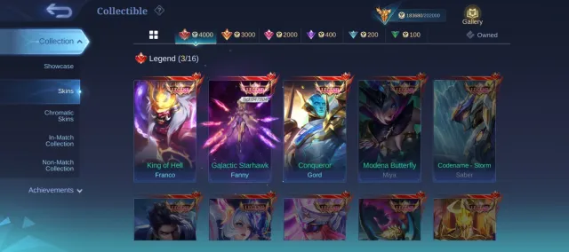 🌟🌟Personal account: easy. Fanny, Franco, Gord; Aspirants: Fanny, Layla, Ruby; ZV Cyclops; Badang Seiya; Goose call🌟🌟, Sale, Rank: Mythical, Level: 100, Win rate: 53%, Heroes: 133, Skins: 483