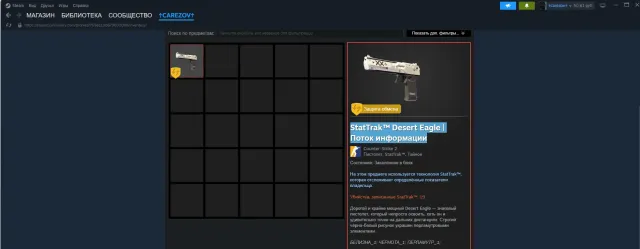 Akk с Deasert Eagle StatTrak™, Sale, Available, No PRIME, 100 CS Rating, FACEIT, 100 ELO, With registration: No