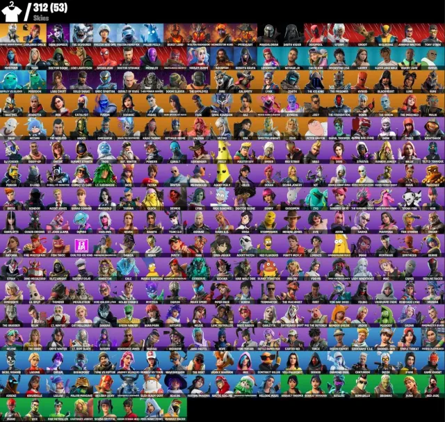 312 skins🔥SPIDER KNIGHT🔥Take The elf🔥KORA🔥LARA CROFT❤️you will laugh❤️ FULL ACCESS, Sale, skins 312
