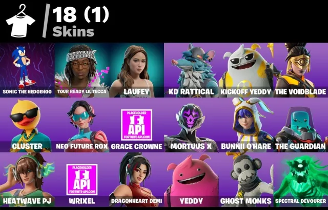 🎮 [PC/XBOX/PSN] 18 Skins | Lvl 56 | Sonic, Lil Tecca, Laufey, Neo Future Rox | FULL ACCESS, Продажа, скины 18