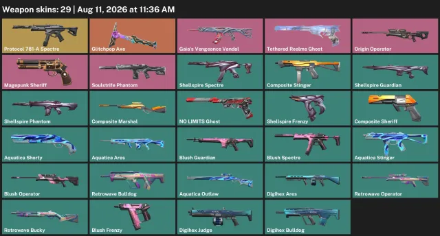 🔥 VALORANT АККАУНТ | 29 СКИНОВ | ~16 975 VP | LVL 50 🔥, Продажа, Бронза 1, Агентов: 17, Скинов: 29