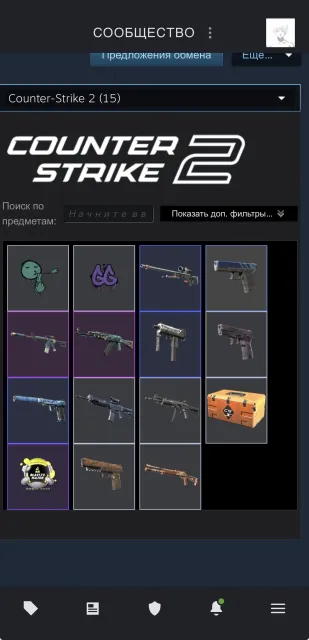 SKINS 2200 RUBLES 🟠⚫ FACEIT + STEAM ⚫🟠 50+ hours READ DESCRIPTION, Sale, With inventory, Has PRIME