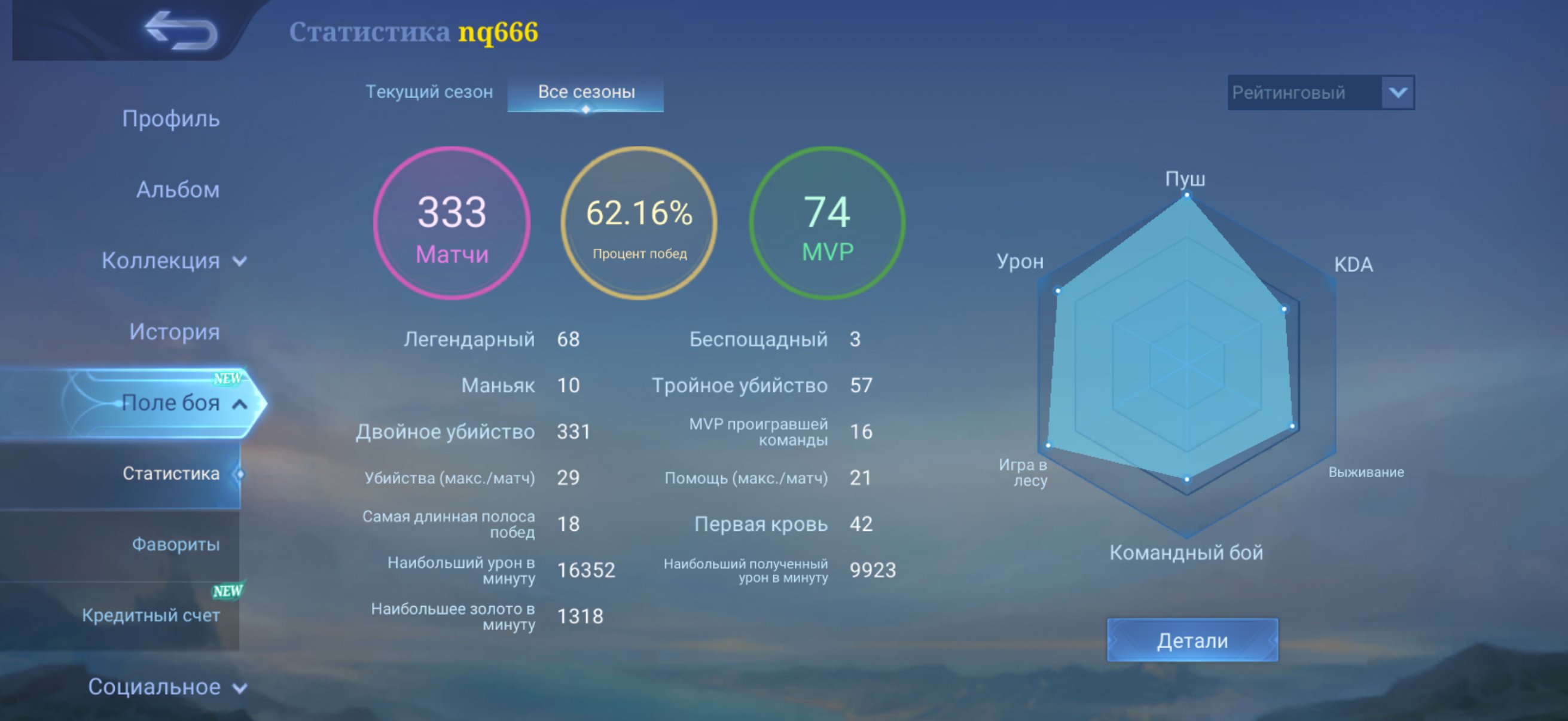 Harit killua julian HxH full emblem mag vr 63%, Sale, Rank: Mythical Immortal, Level: 50, Winrate: 70%, Heroes: 50, Skins: 60