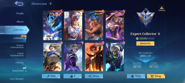 🔥Gusion Legend🔥72% Win Rate🔥Florin Grand🔥Kof Karina🔥, Sale, Rank: Mythical, Level: 38, Win Rate: 72%, Heroes: 56, Skins: 103