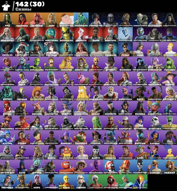 sell fortnite account 9000pr + 250$ earnings / 14 events ready, Sale, skins 142