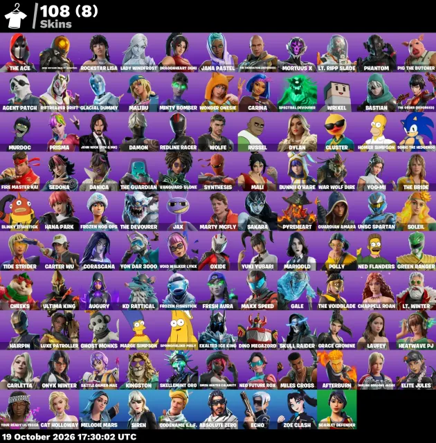 107 Skins | The Ace | Jana Pastel | Lady Windfrost, Sale, skins 107