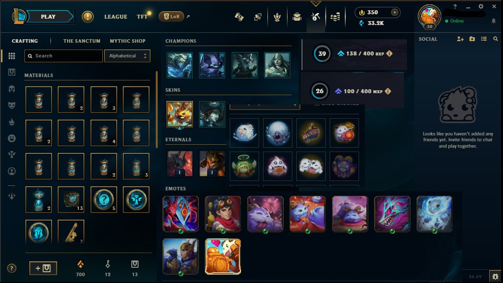 EUW 🌎 RANKED READY✅350RP✅ 30 LVL, Sale, level 30, champions 10, skins 2, Unranked