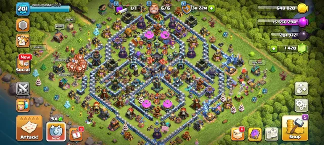 Xp 201~TH 18 Max~Heros-57/56/43/30~6× Hero Skin~Full Magic Item~All Equipment~Connect To Buyer Mail, 18 TH Родной Деревни, 10 TH Строителя