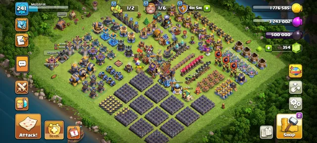 🔥 MAX TH16 | Level 241 | Max Heroes & Equipment | Max Troops | Full Ores | Hammer of Building, 18 TH Родной Деревни, 10 TH Строителя