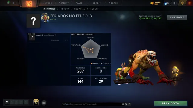 ✿ Level: 22 ✿ INSTANT DELIVERY 24/7 ✿ Native email without top-ups ✿ 100% Guarantee, Sale, 3848 MMR, 10752 Honesty, 10752 Politeness, 289 matches, 310 hours
