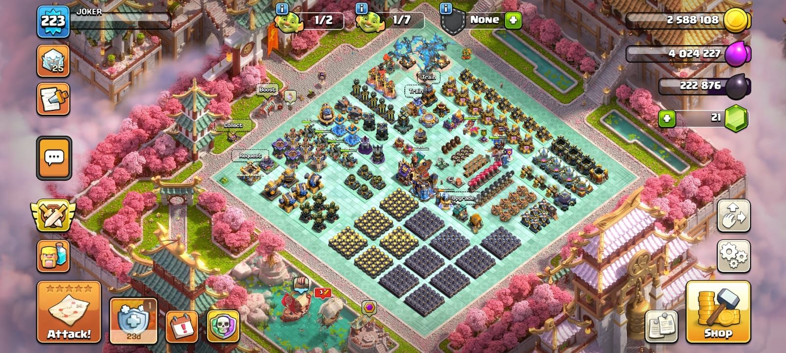 Th 18 semi max 6 builders 3 sceneries all details given below, 18 TH Main Village, 7 TH Builder