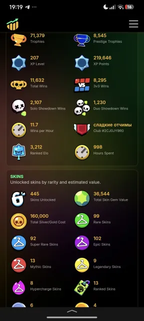 djsjdn I think, trophies 71349, brawlers 104, primes 35