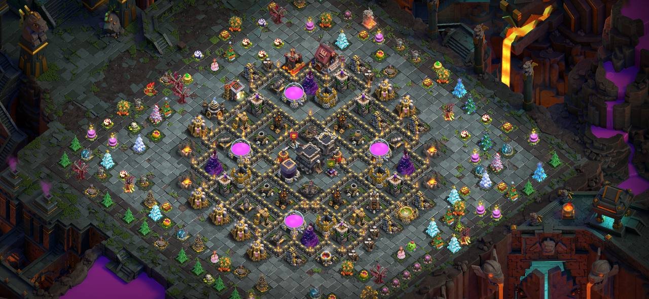 🎄❄️🎁Коллекционные декорации 2015-2025 года🎄❄️🎁FULL TH9 + 2000 медалей клановых войн, 9 TH Main Village