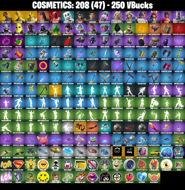 [PC/XBOX]❤️26 скинов❤️Трэвис Скотт❤️Золотой Мидас❤️Золотой Брутус❤️250 VB❤️, Продажа, скины 26