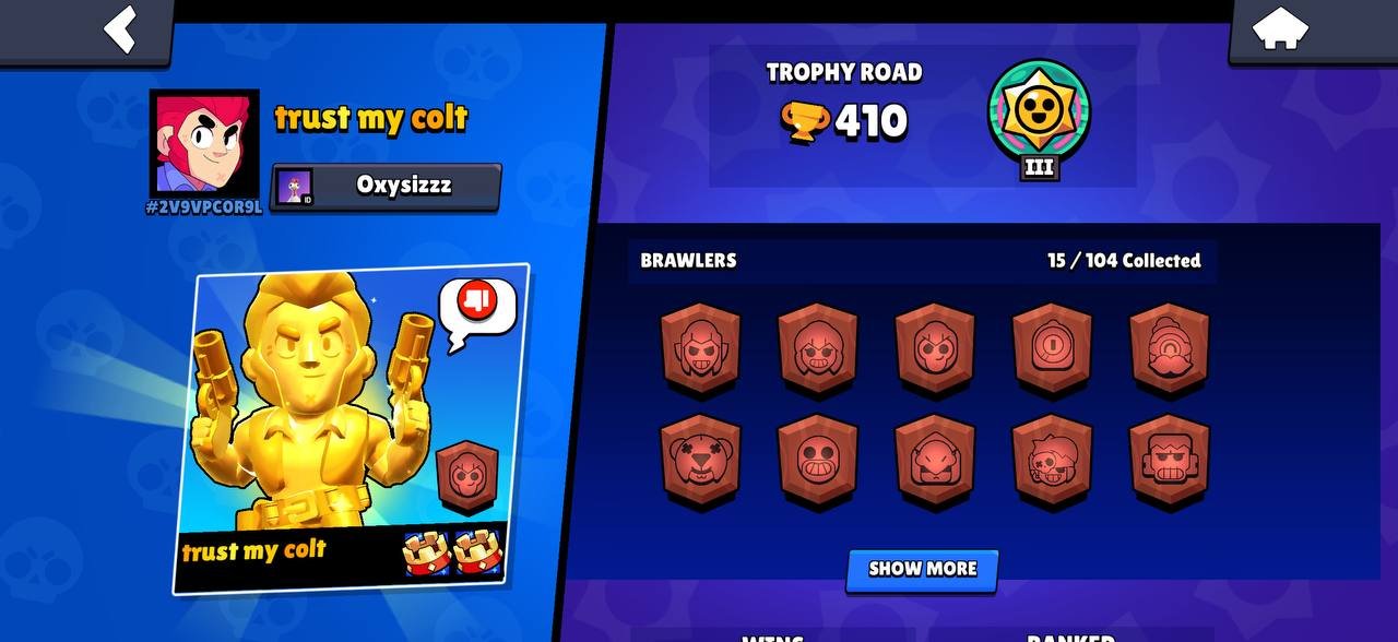 gold colt and king frank, trophies 1091, brawlers 20