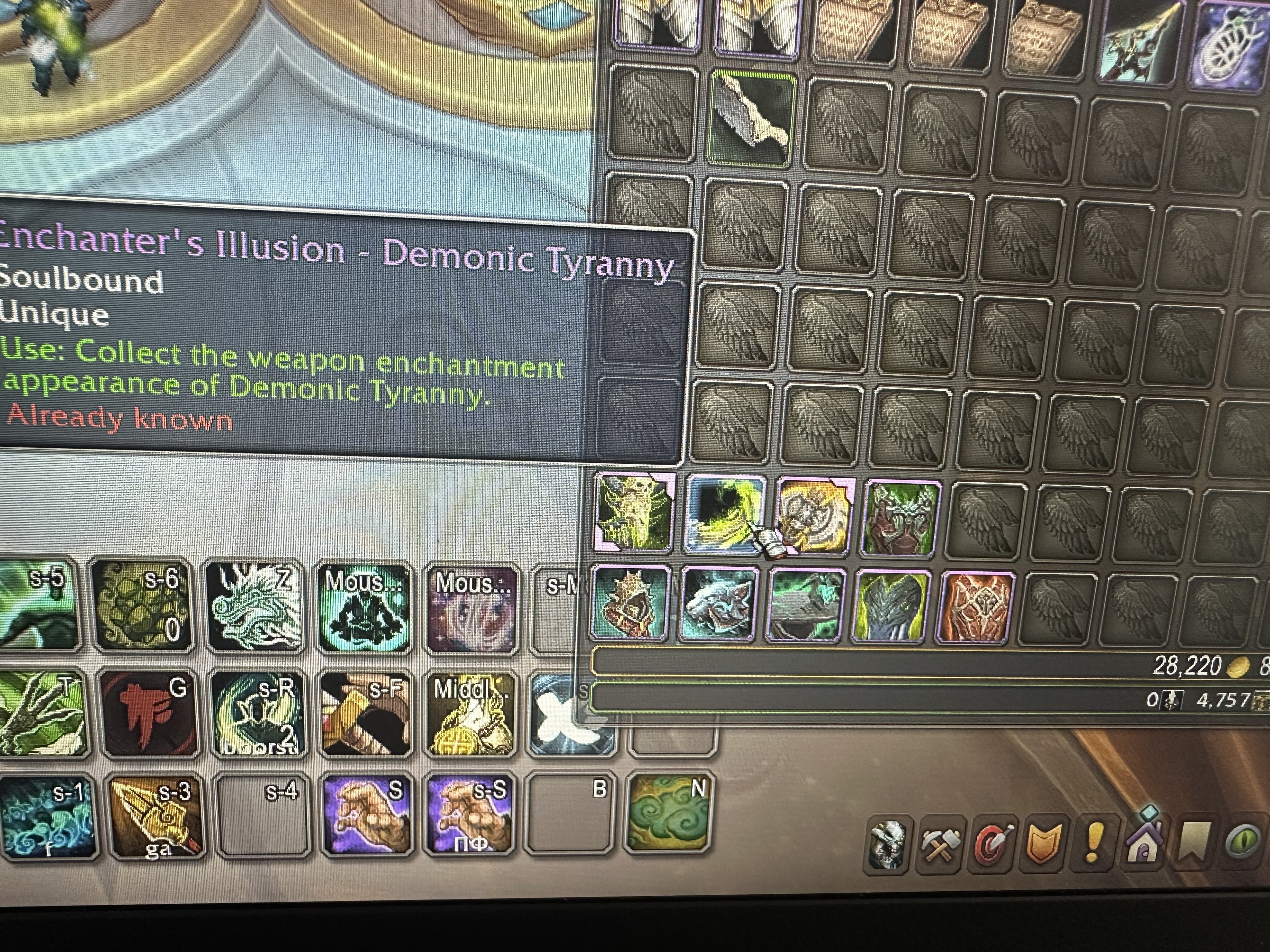 Demonic tyranny in bag, 90 level, Orc, Monk