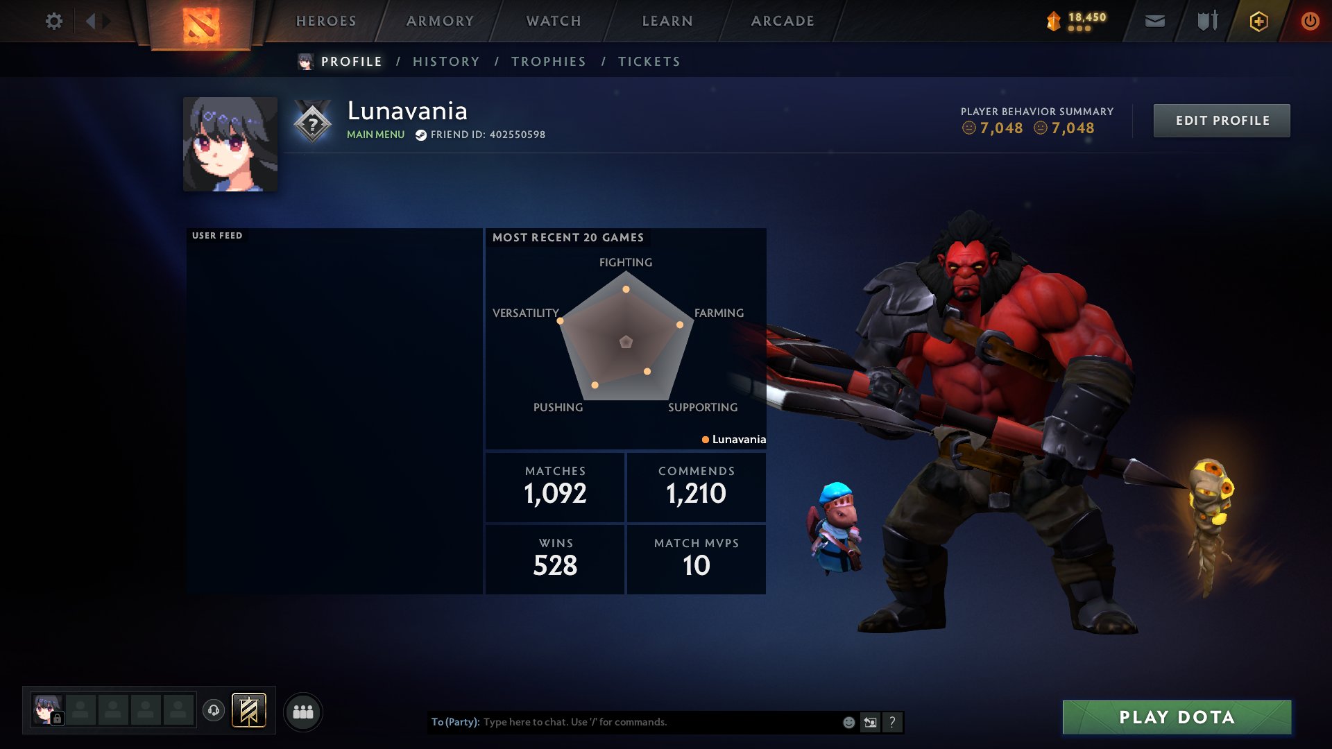 🎮 Divine 🎯 Mainpool 🏆 40 Trophy 🕹️ Matches: 1111 🎫 Tokens: 17, Sale, 5072 MMR, 7635 Behavior score, 7635 вежливости, 1111 games, 1160 hours