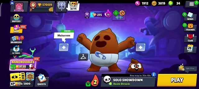 🔥💥10 Power 11 Characters💥❗55 Primes❗🔥Great Account🔥, trophies 57009, brawlers 54, primes 55