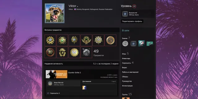 🌈🔥2800 ЧАСОВ🔥✅10 МЕДАЛЕЙ💎🟪10 ЛЕТ ВЫСЛУГИ🟪🔥FACEIT МОЖНО ЗАРЕГИСТРИРОВАТЬ🔥⭐️ПОД ОСНОВУ💎ОФОРМЛЕНИЕ🔥, Продажа, Инвентарь пуст, Есть PRIME, FACEIT, Зарегистрирован: Нет