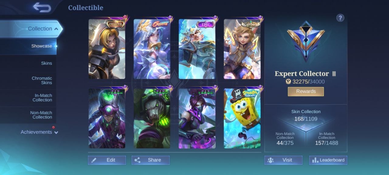 collector Natalia deluxe 20 EPIC moskov Freya Kagura Carmila Gatokacka Gaara Vale emblem Max, Sale, Rank: Mythic, Level: 71, Winrate: 50%, Heroes: 118, Skins: 168