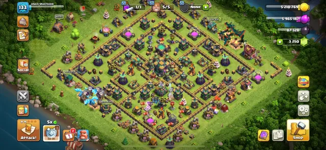 ✦ Th14 Full Max Defense ✦ Violet Half-Time Warden ✦ 70/69/58/57/30 ✦ 9x Strong Epic ✦ NC: Free ✦, 14 TH Native Village, 8 TH Builder