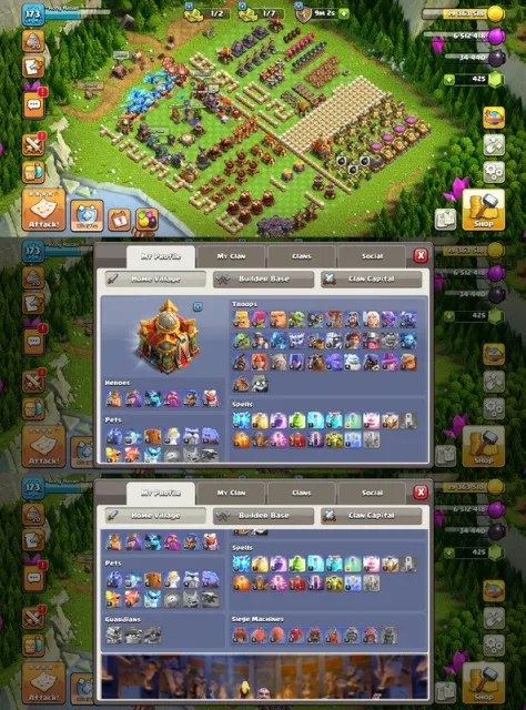 【TH16 | Max / Max Wall / Max Defence】(N-504) ➤ Heroes (65-69-59-64-45-15) ✦ 173 XP ✦ 9 Epic ✦ NC 1K, 16 TH Родной Деревни
