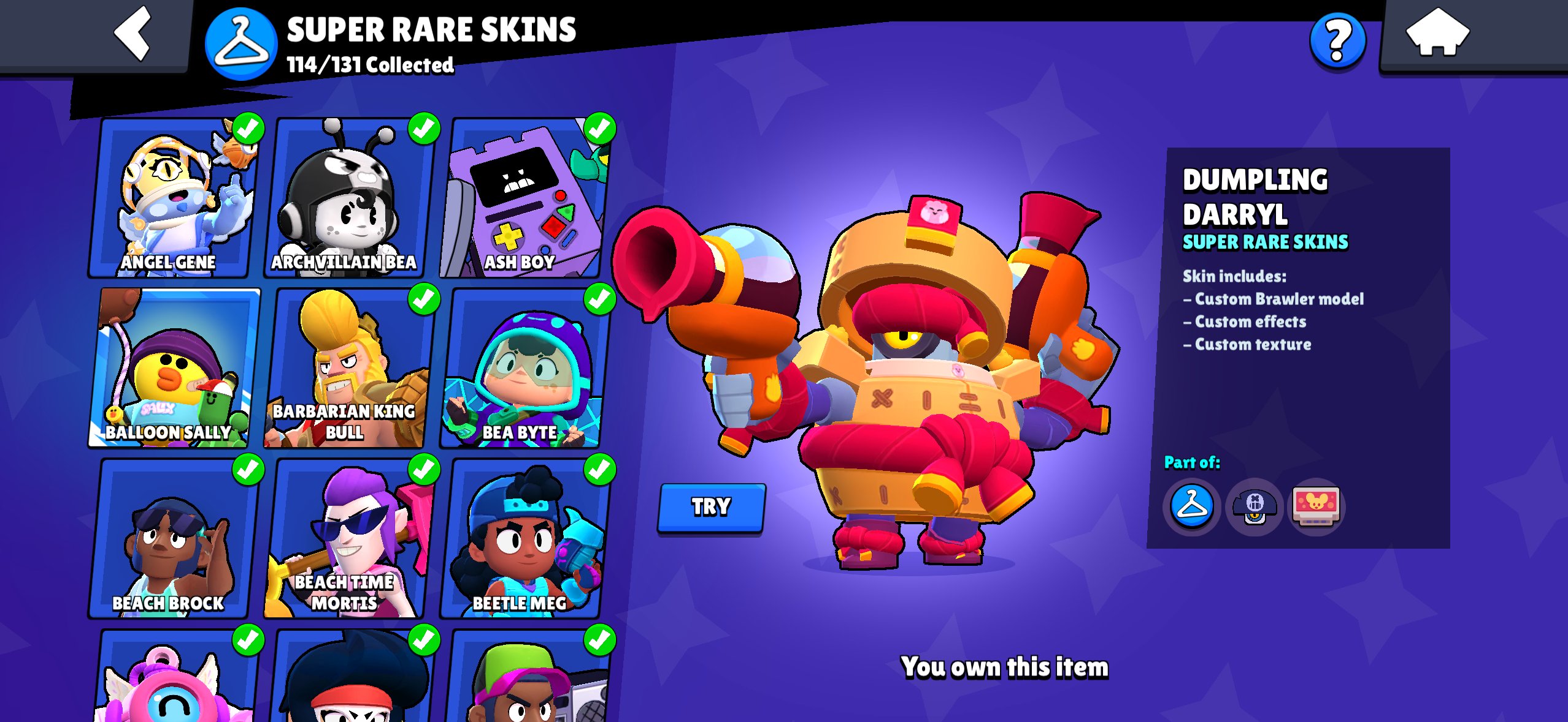 93K NEW AND OLD MASTER 230 EPIC SKINS 82 11X POWER TON OF SKINS GUARANTEED, trophies 93000, brawlers 104, primes 74