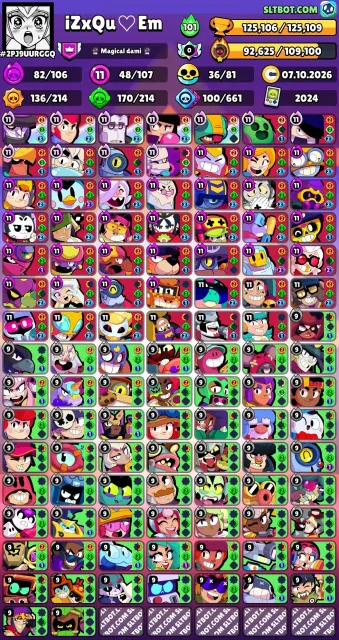 Selling a good account with good upgrades, 125106 trophies, 107 brawlers, 116 primes