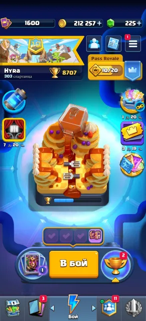 selling a good account 17 evolutions, 5 heroes, 22 arena, 1600 level, 8700 trophies, 123 cards, Available