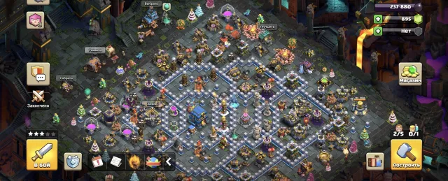 Full TH12 with two dragon statues, 12 TH Home Village, 9 TH Builder Base