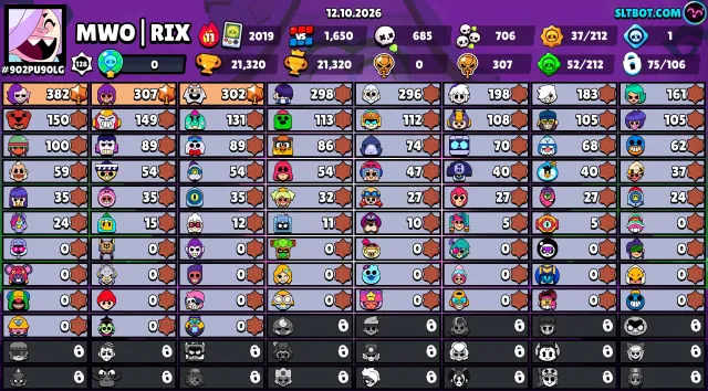 BRAWL STARS + CLASH ROYALE + CLASH OF CLANSПЕРЕПРИВЯЗКАЧИТАТЬ ОПИСАНИЕ3, 21320 кубков, 75 бравлеров