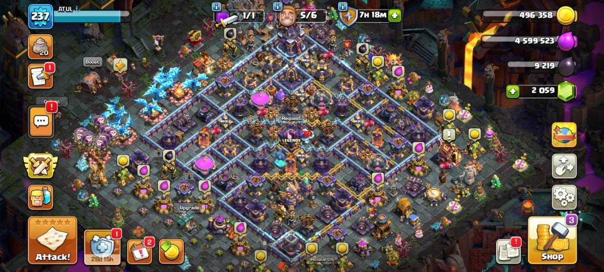 🟥⬛🛑Th 15 FULL MAX🛑⚫XP 240🛑⚫Heroes Level-K90/Q90/MP70/W65/RC35🛑⚫Gems 2195🛑⚫With Gmail🛑⚫Full Access, 15 TH Main Village, 10 TH Builder