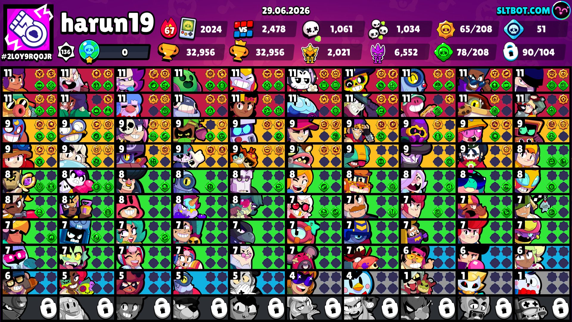 Brawl stars account, trophies 32987, brawlers 90, primes 3