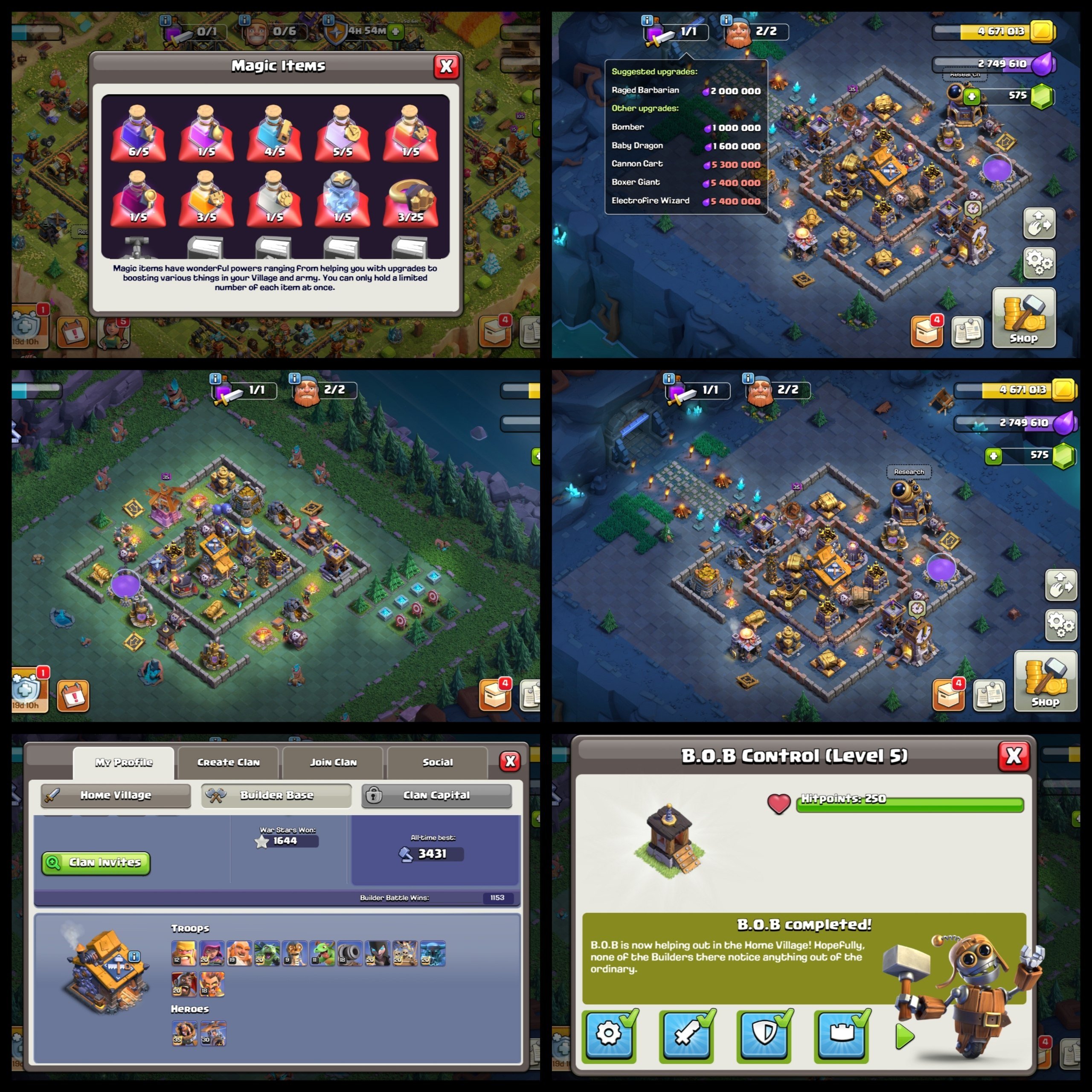 Semi Max Th18-[Painter Scenery]-4x EPIC EQ.-Hero(68,92,61,63,30)-Old Rare Obstacle-8x Skin-300 CWL, 18 TH Main Village, 10 TH Builder