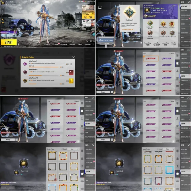 X-Suit Lv4,Collection Lvl 67,M416 Crimson Lv4 Kill Msg,13 Kill Msg Guns, Conqueror, Продажа, 83 уровень, Ранг: Ас, 100+ мифик скинов, 20+ прокачиваемых оружий, 10+ килл чатов, Нет спорт каров