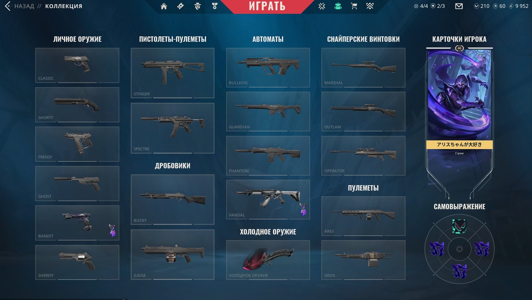 ✨【PERSONAL ACCOUNT】 | Full REAPER Bundle | Butterfly Knife + Vandal and Bandit Reaper, Sale, Ranked unlocked, Agents: 14, Skins: 3