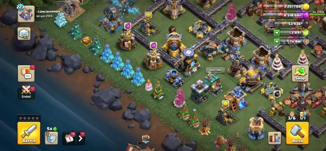 Th18➤5 hero max➤7 epic max➤2016 clashmas tree➤Protection on➤Local vn➤good equipment, 18 TH Родной Деревни, 10 TH Строителя