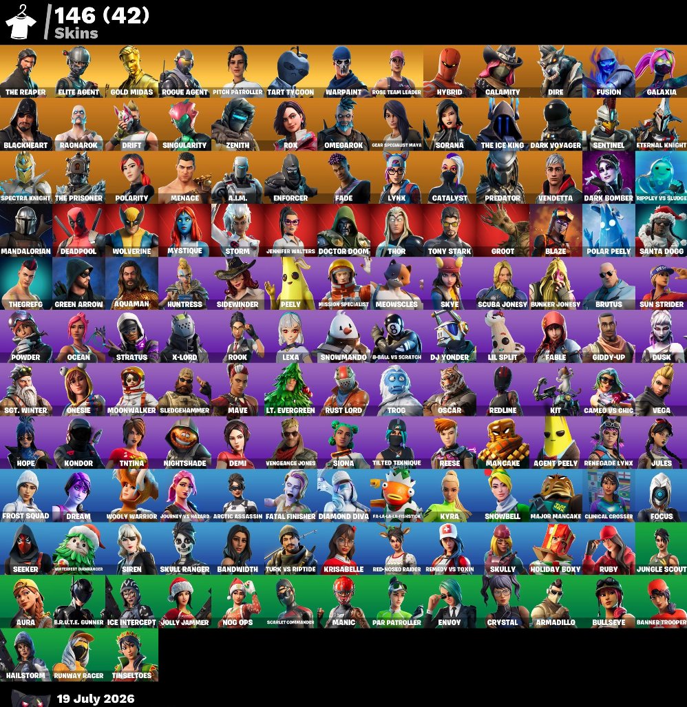 💲AUTO-ISSUE💲 146 SKINS 🧡 The Reaper 🧡 Leviathain Axe 🧡 OG STW 🧡 CHANGE MAIL, Sale, skins 146