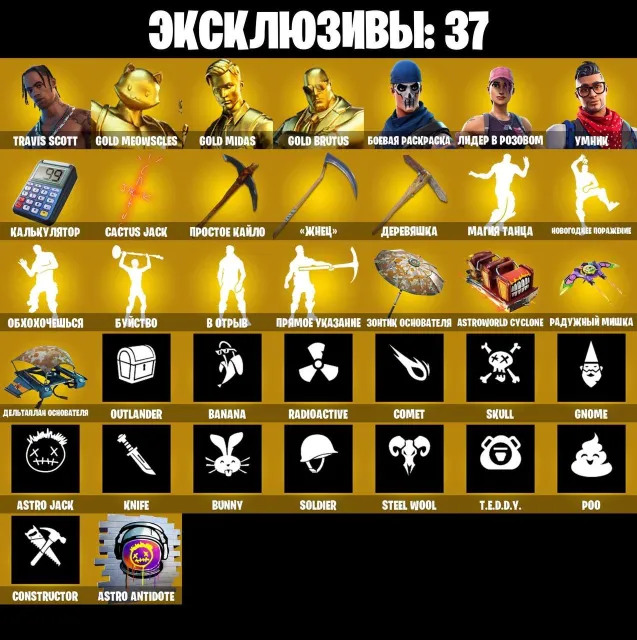 ✅ VOLLER ZUGANG + GARANTIE ✅ AUTOMATISCHE ÜBERGABE ✅ TRAVIS SCOTT / TRAVIS ✨Gula✨Eispickel✨Take The Elf✨ALT PVE, Verkauf, Skins 158