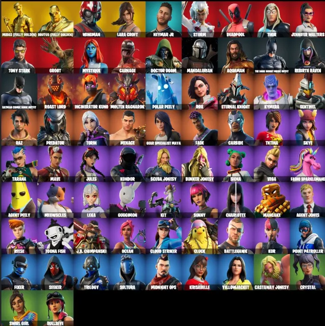 GOLD: Midas, Brutus. wingman, lara croft, Продажа, скины 74