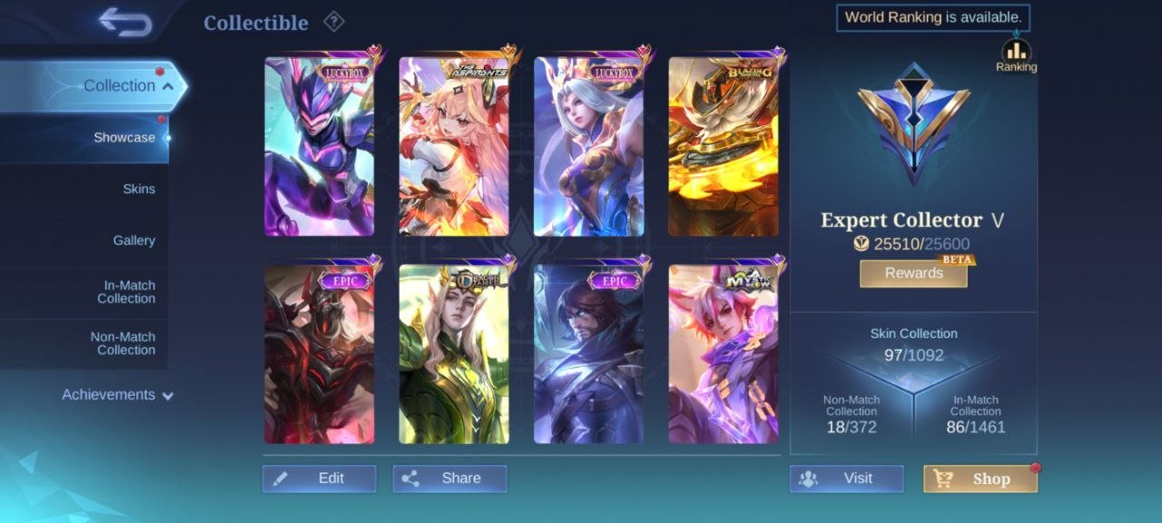 🌟 Mythic account with 97 skins! 🎮