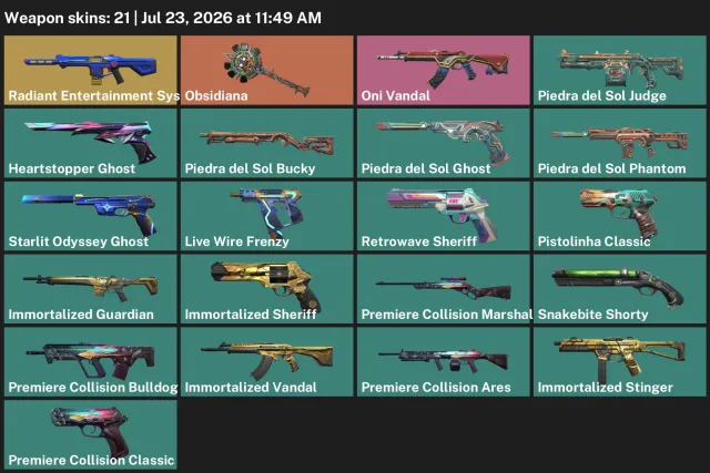 🎀✨BEST PRICE ✨Macuahutl🎀Phantom Radiant System🕵️Vandal Demon🕵️AP💎GUARANTEE💎💖WITH MAIL♾️, Sale, Silver 1, Agents: 23, Skins: 21